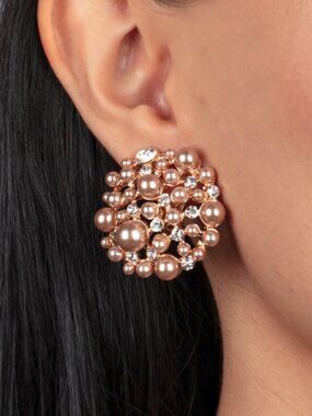 Paparazzi Jewelry Accessories - Head To Toe Twinkle - Brown Earrings - Vintage